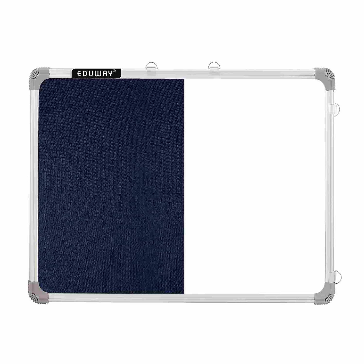 combination board white blue display notice pin up and whiteboard home and office use front image
