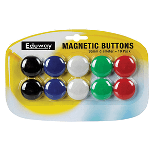 Eduway (Set of 10) Colourful Magnet Buttons