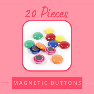 Eduway (Set of 10) Colourful Magnet Buttons