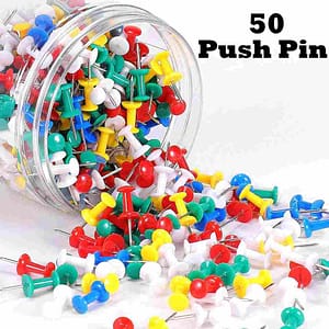 Eduway 50 Pieces Decorative Multicolor Push Pins
