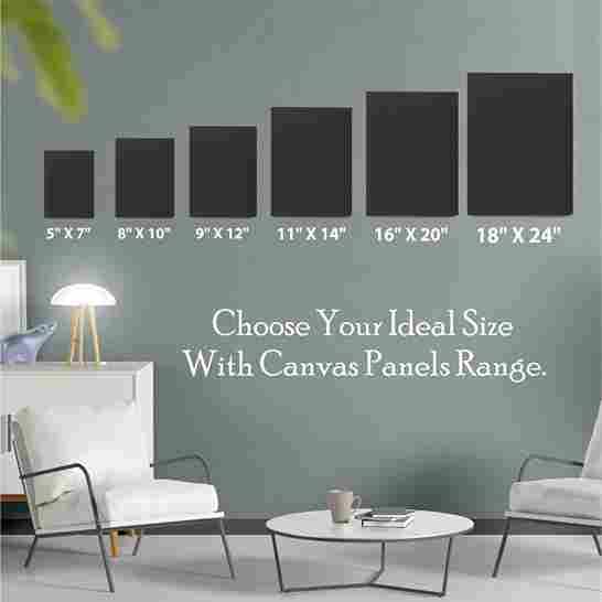 black canvas board painting sizes image