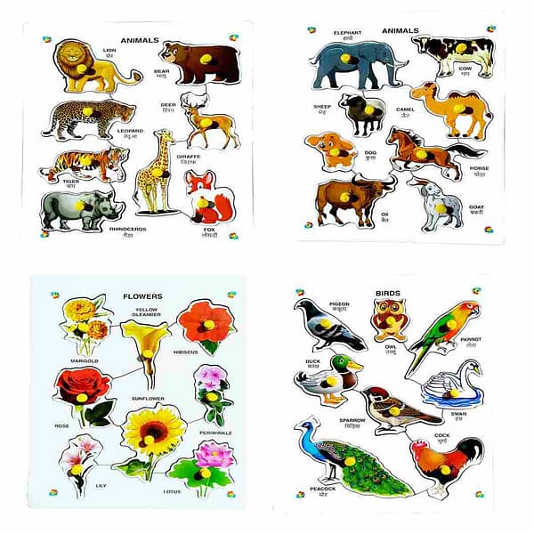 puzzles birds flower pet animal wild animal wooden learning kids
