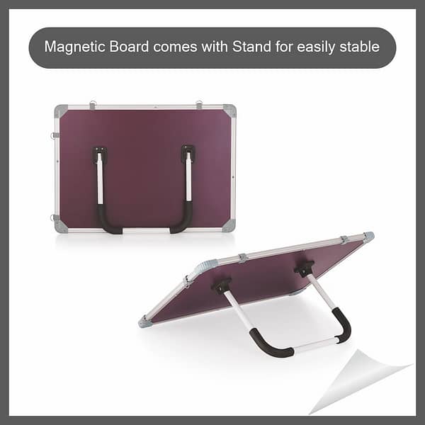 standing whiteboard magnetic with stand back side