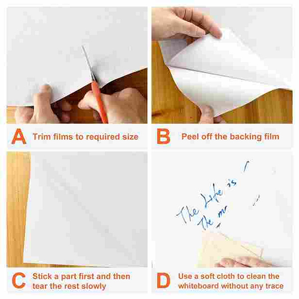 vinyl whiteboard sheet adhesive waterproof home and office use