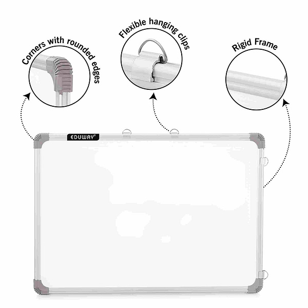 whiteboard non magnetic aluminium wall mount learning writing home, office and school use kids features